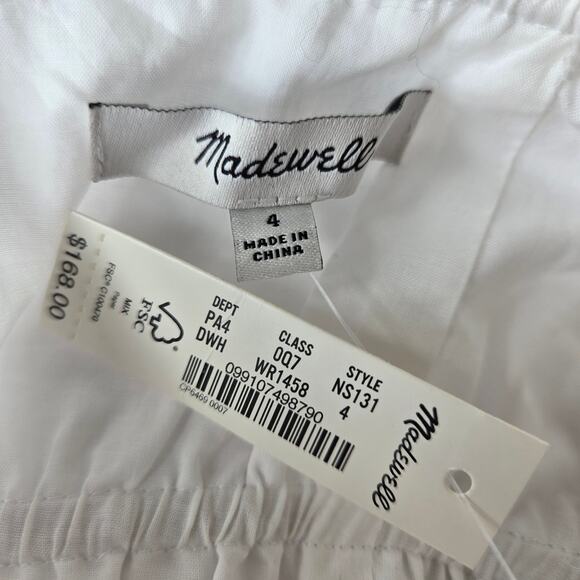 Madewell Embroidered Tank Midi Dress in Poplin Size 4 NWT - Picture 5 of 8